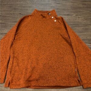 Eddie Bauer Women's Orange Cowl Neck Sweater